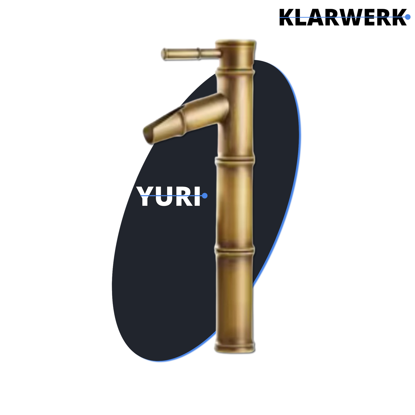 Hohe Bambus-Badarmatur "YURI" - Gold Messing