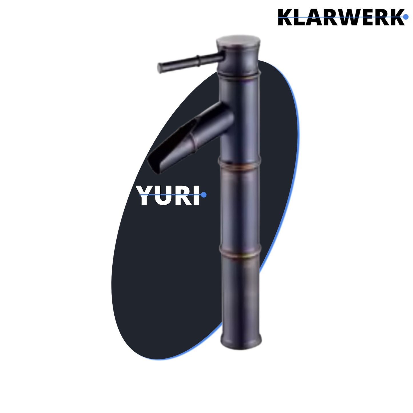 Hohe Bambus-Badarmatur "YURI" - Schwarz